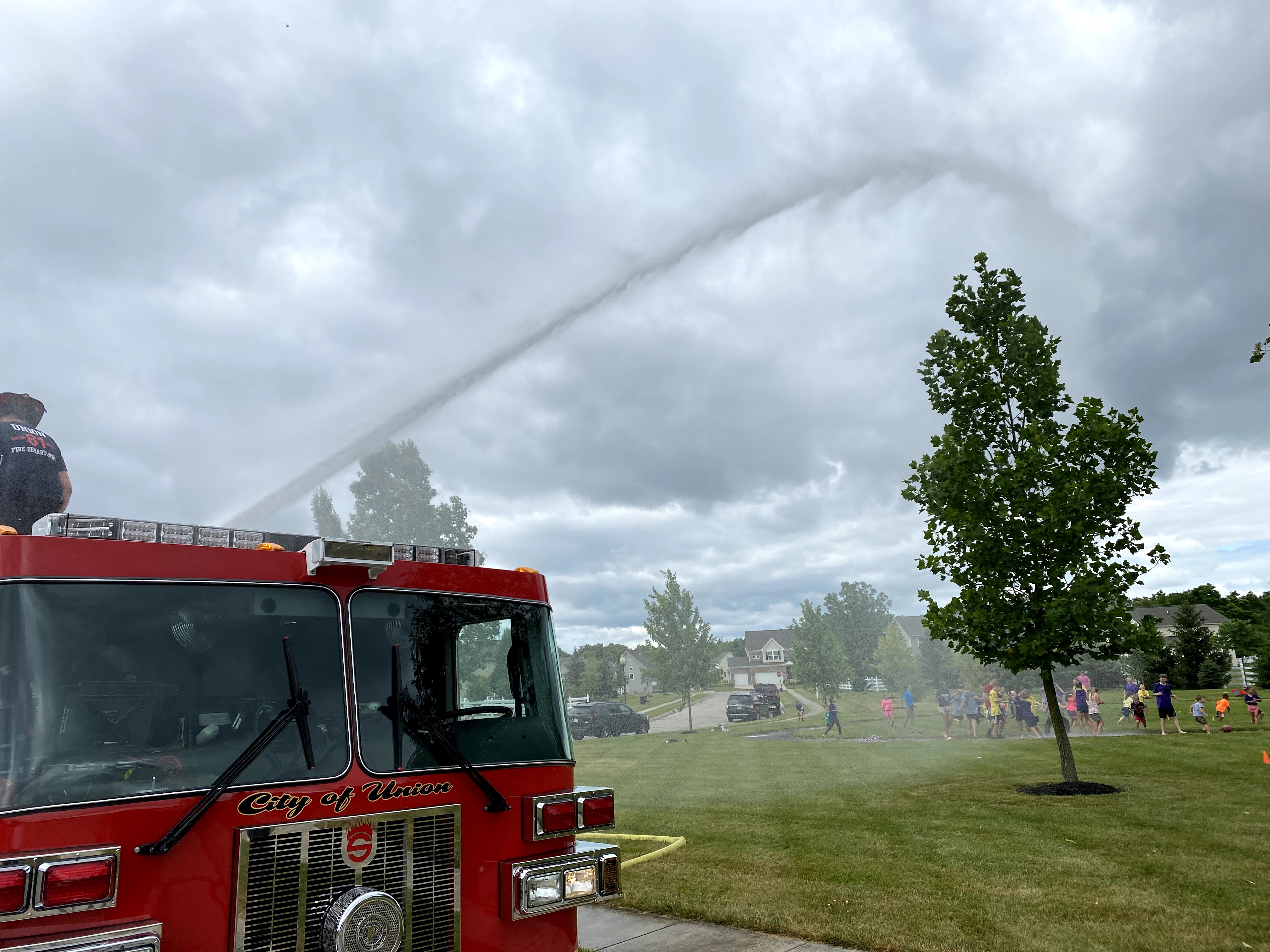 Engine 81 at kids field day
