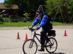 Policeman on bike