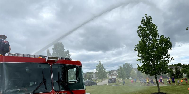Engine 81 at kids field day