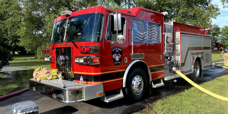 Engine 81 on a fire